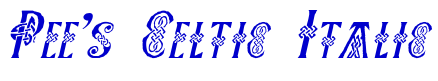 Pee's Celtic Italic font